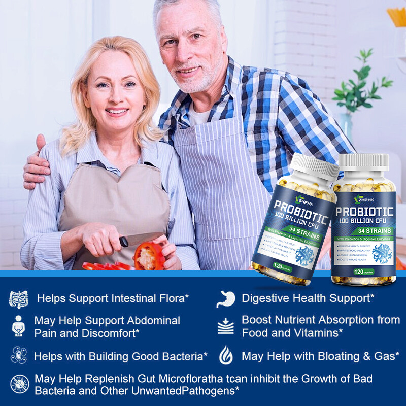 Digestive Enzymes Prebiotic & Probiotics Gas, Constipation & Bloating Relief 120