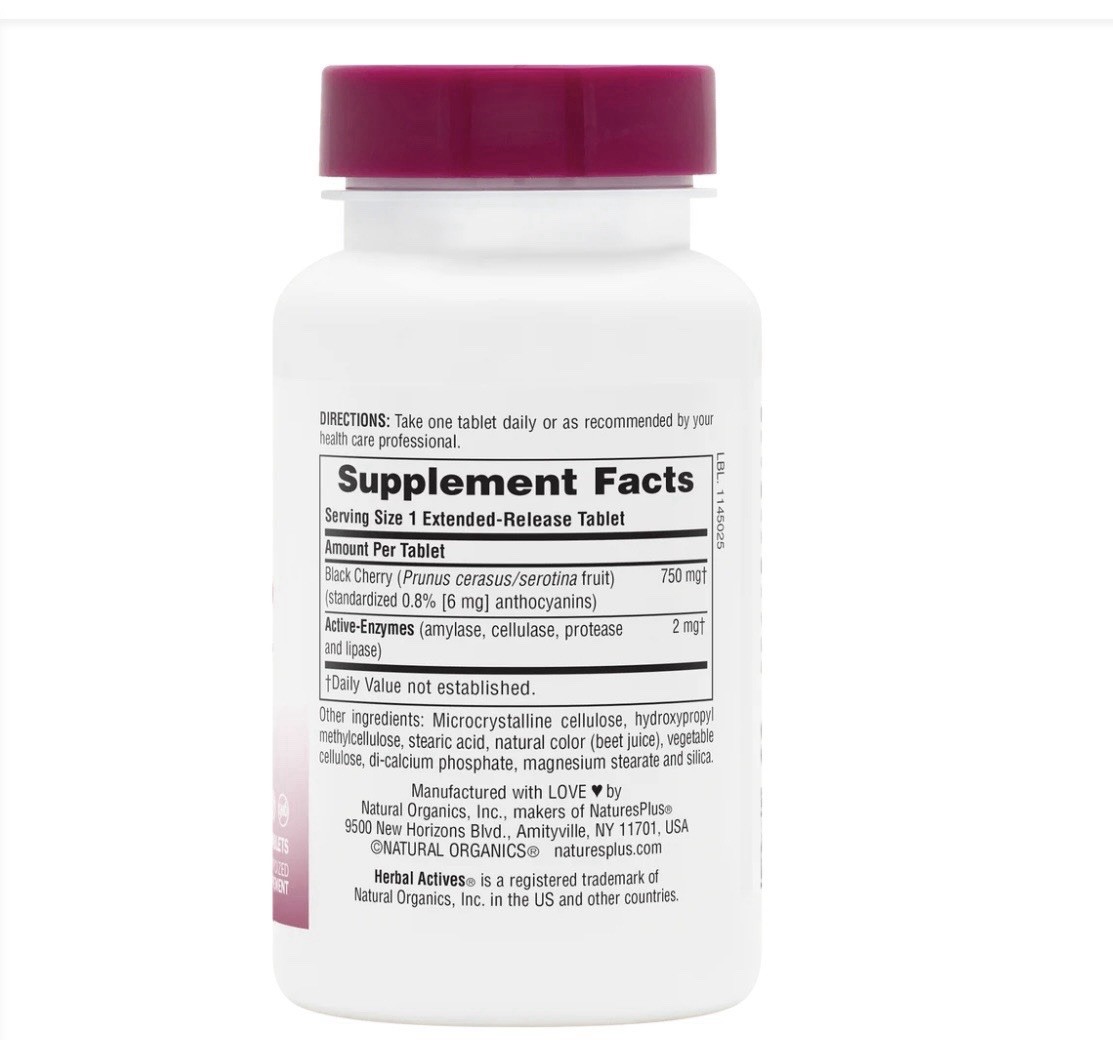 Nature’s Plus Herbal Actives Black Cherry 🍒 Extended Release 2-Pack NEW/SEALED