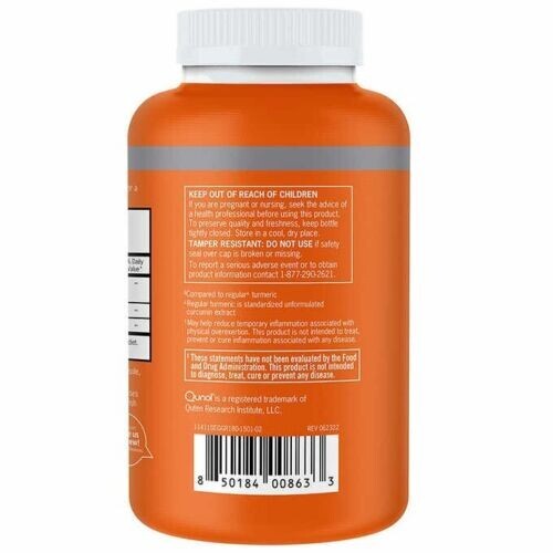 Qunol Turmeric 95% Curcuminoids 1,500 mg, 180 Capsules