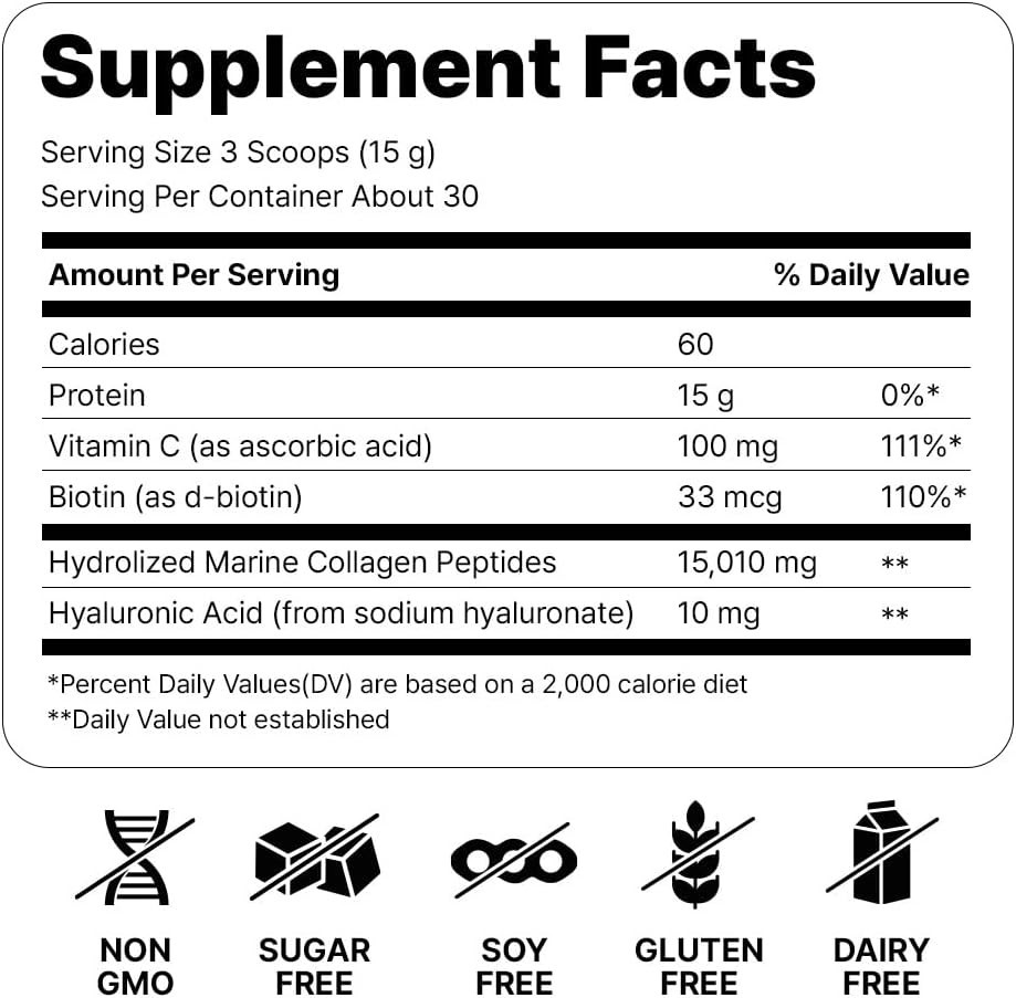 Cevitol Marine Collagen Peptides – Hydrolyzed 1 Pound (Pack of 1), White