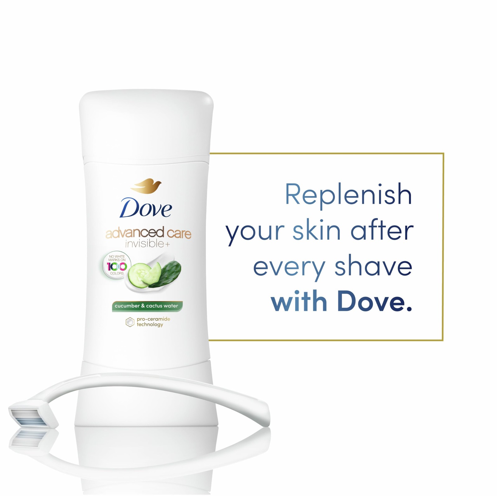 Dove Advanced Care Antiperspirant Deo Stick Cucumber & 2.6 Ounce (Pack of 1)