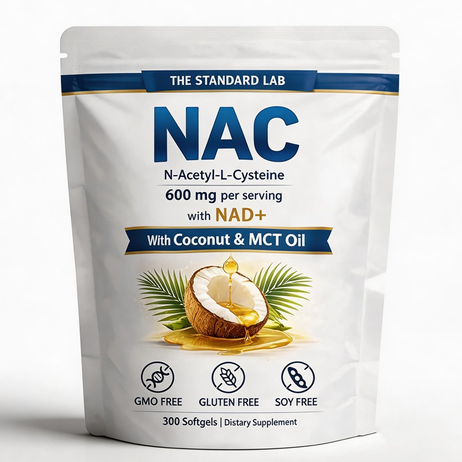 The standard lab NAC 600mg | N-Acetyl Cysteine with 300 Count (Pack of 1)