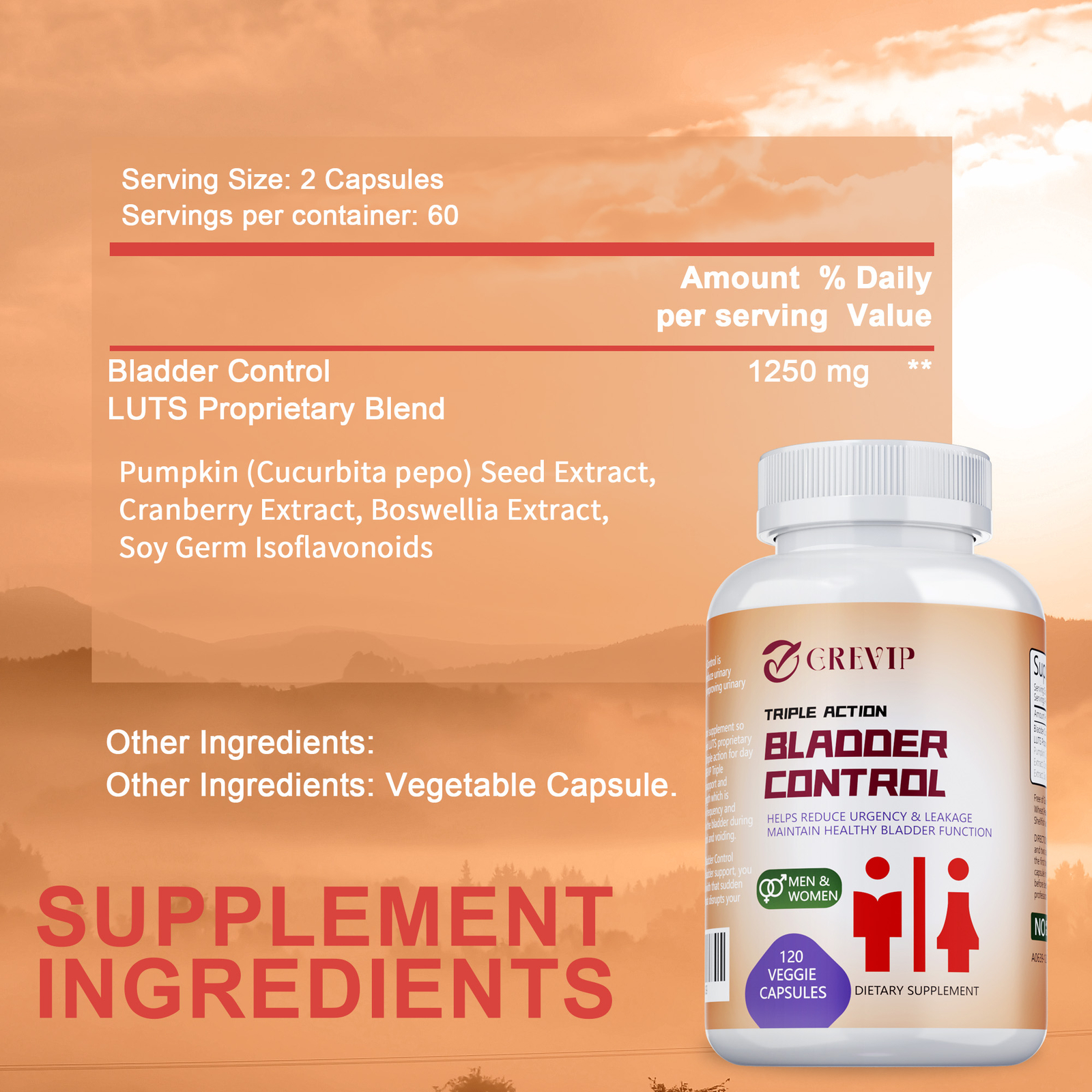Bladder Control Capsules – Helps with Overactive Bladder,Improve Bladder Control