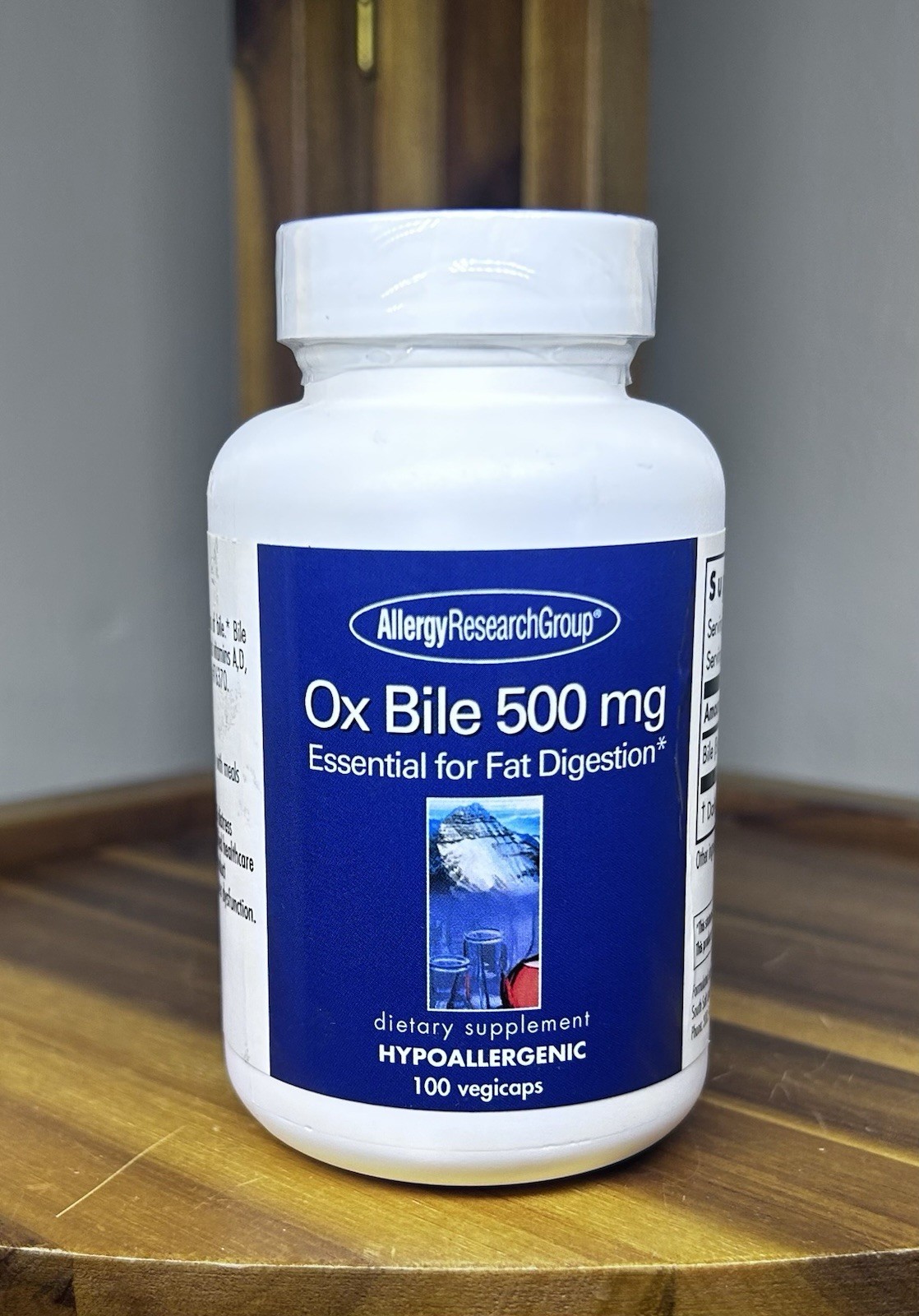 Allergy Research Group, Ox Bile, 500 Mg, 100 Vegetarian Capsules-Exp 07/31/2027