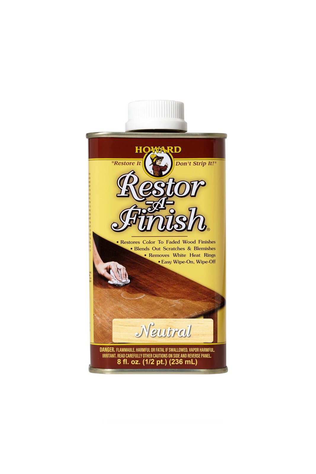 Howard Products, Neutral Restor-A-Finish, 8 oz 8 Fl Oz (Pack of 1)