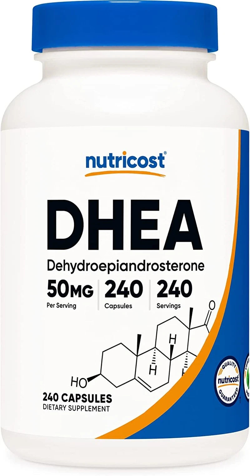 Nutricost DHEA 50mg, 240 Capsules – Gluten Free, Soy Free, Non-GMO, Supplement