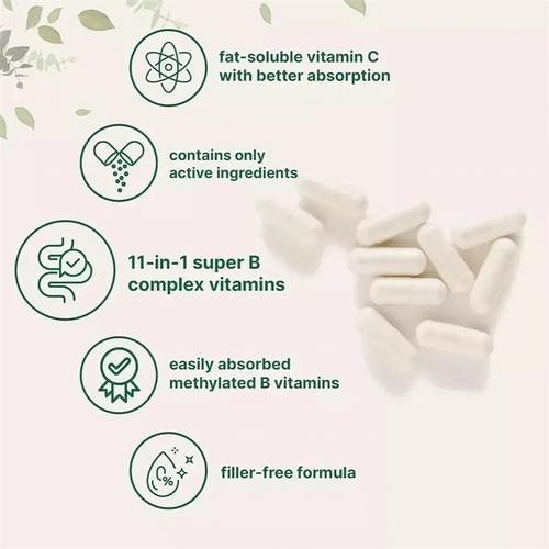 1-3PCS Micro Ingredients Pure Methylated B Complex 11-in-1 Formula 240 Capsules