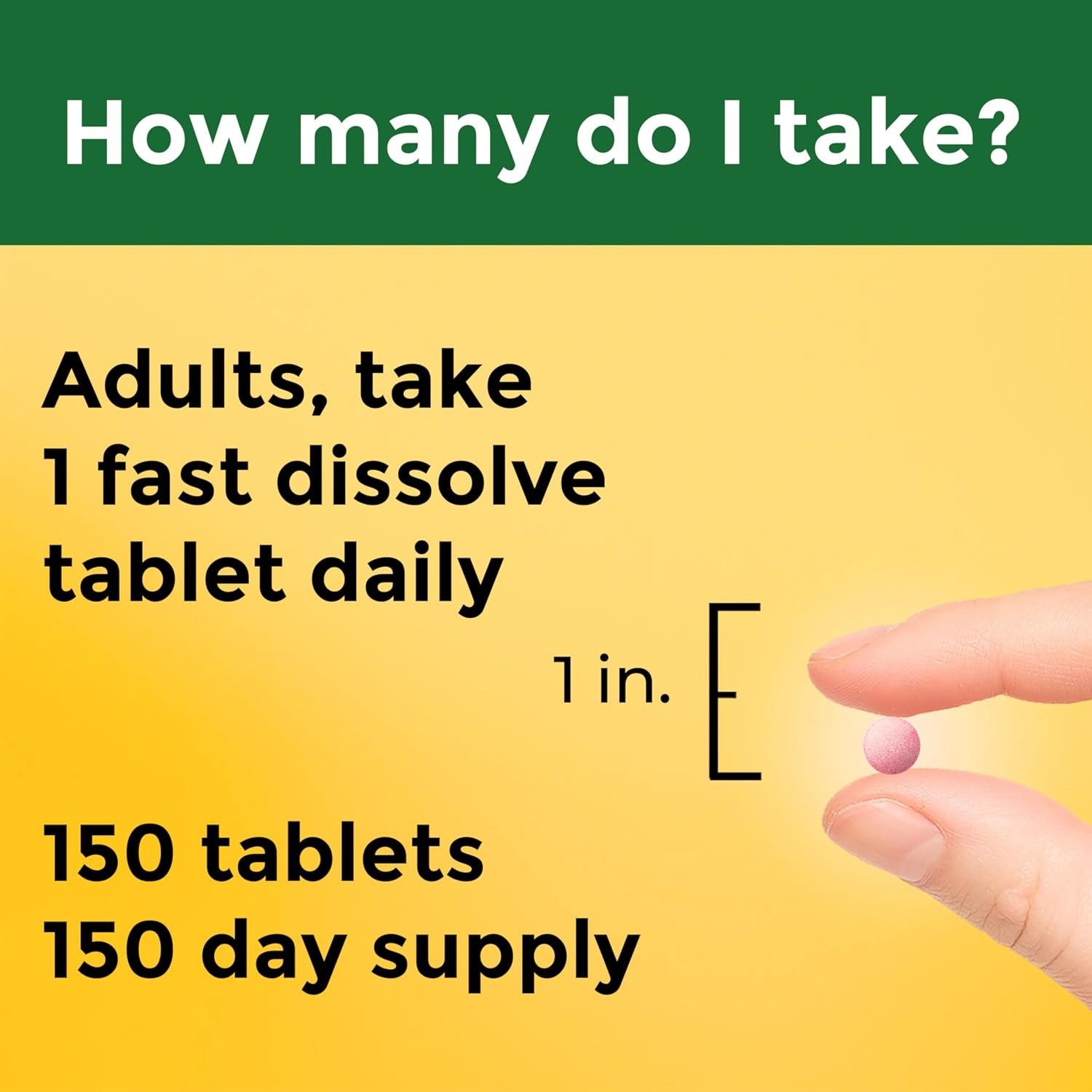 Nature Made Vitamin B12 1000 mcg 150 Count Fast Dissolve Energy Support Tablets