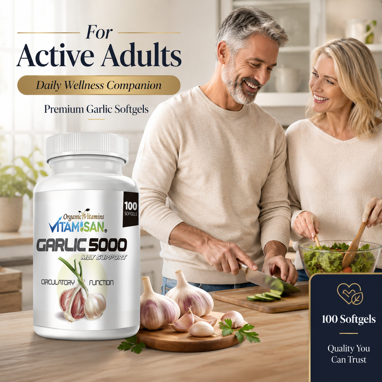 2 Garlic Fresh Extract 5000 mg Cholesterol Health supp 200 Antioxidant Pills gel
