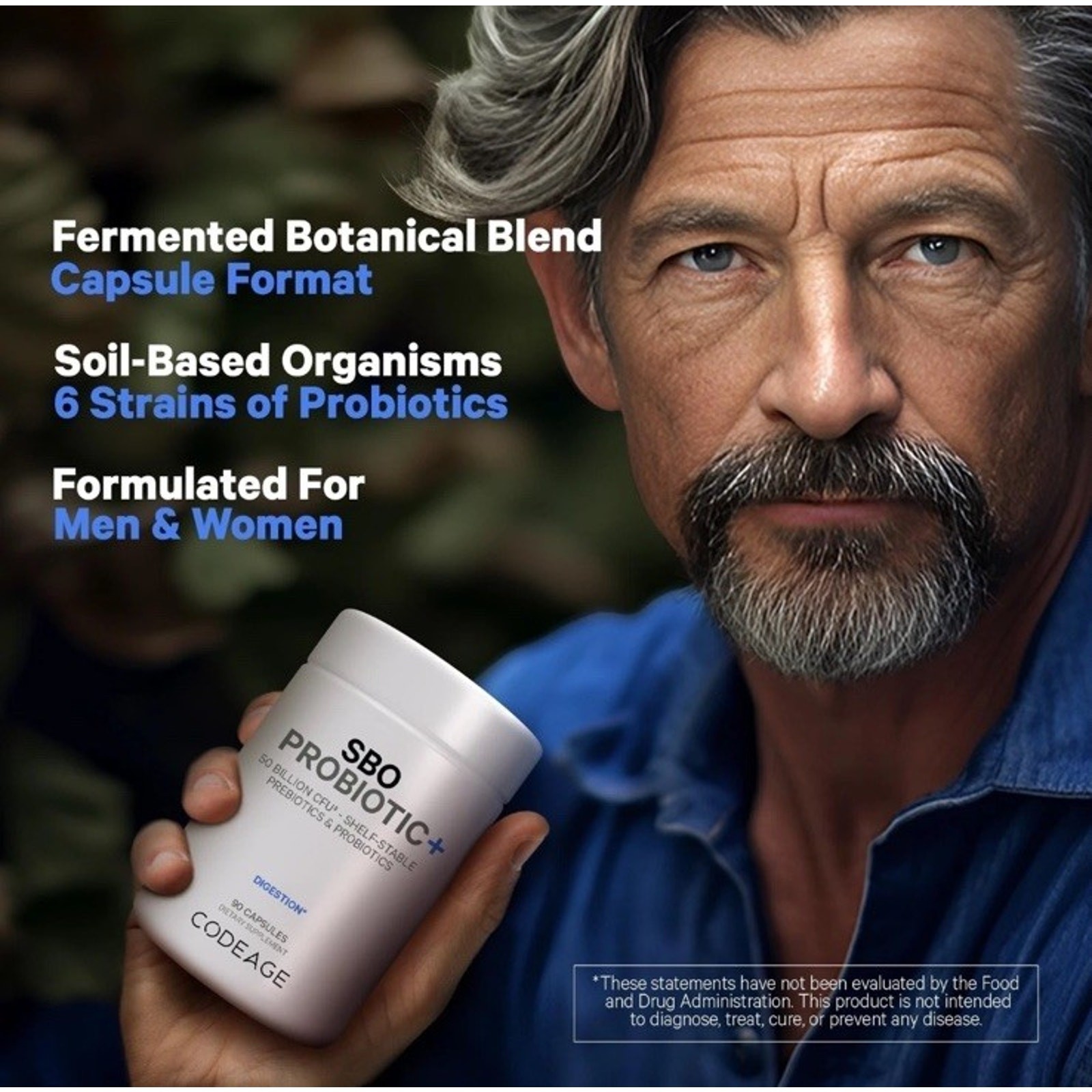Codeage SBO Probiotics, 50 Billion CFUs Per Serving, Multi Strain Soil Based …