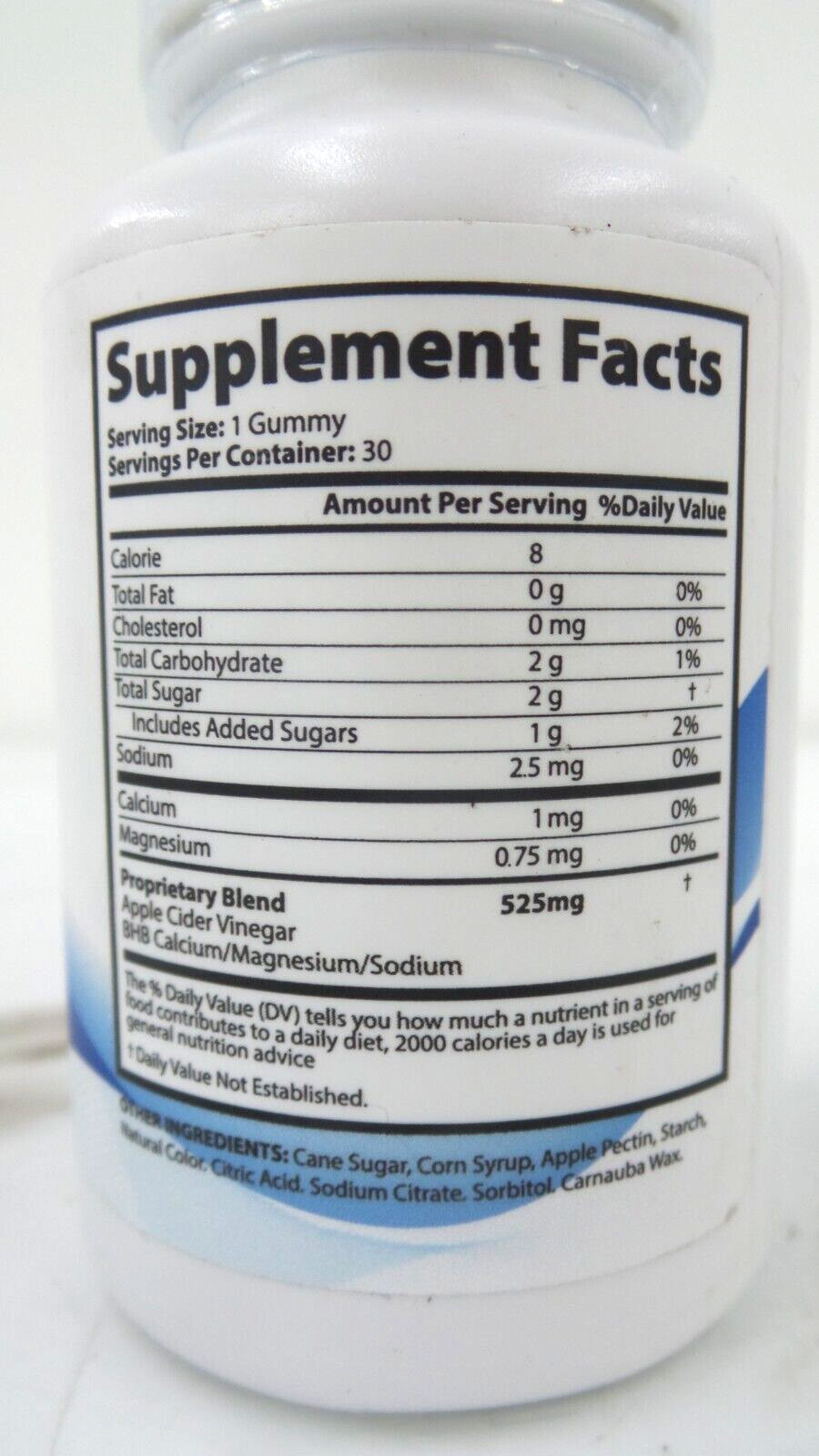 Nourish Wave KETO ACV GUMMIES Natural Apple Flavor 30 gummies Exp. 01/2026