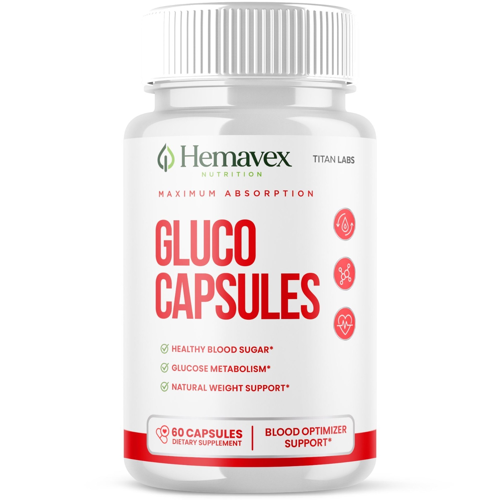 (1 Pack) Hemavex Advanced Blood Health Support Supplement Hema Vex 60 Capsules