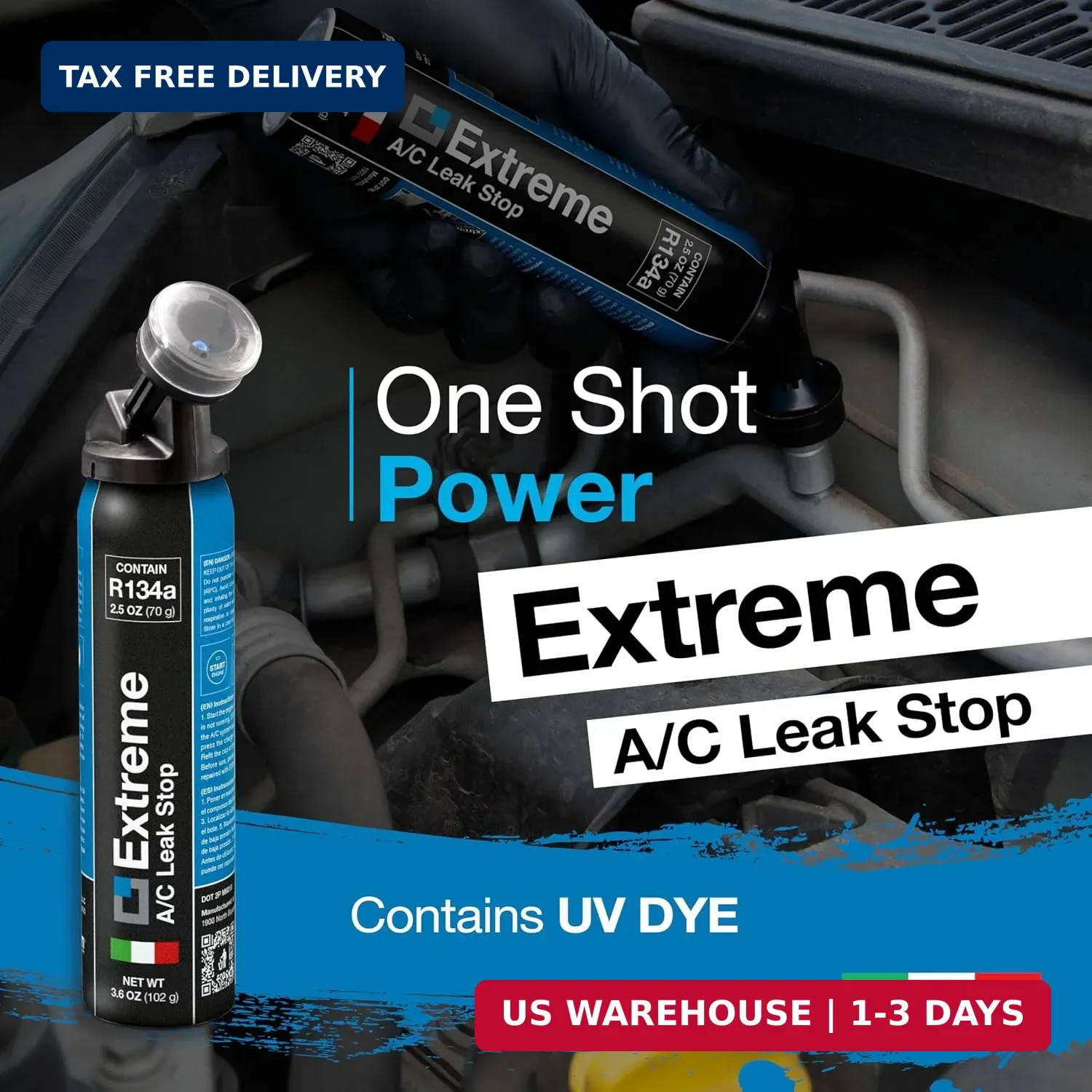 ERRECOM Extreme A/C Leak Stop for Vehicle Systems | 3.6 OZ EXTREME