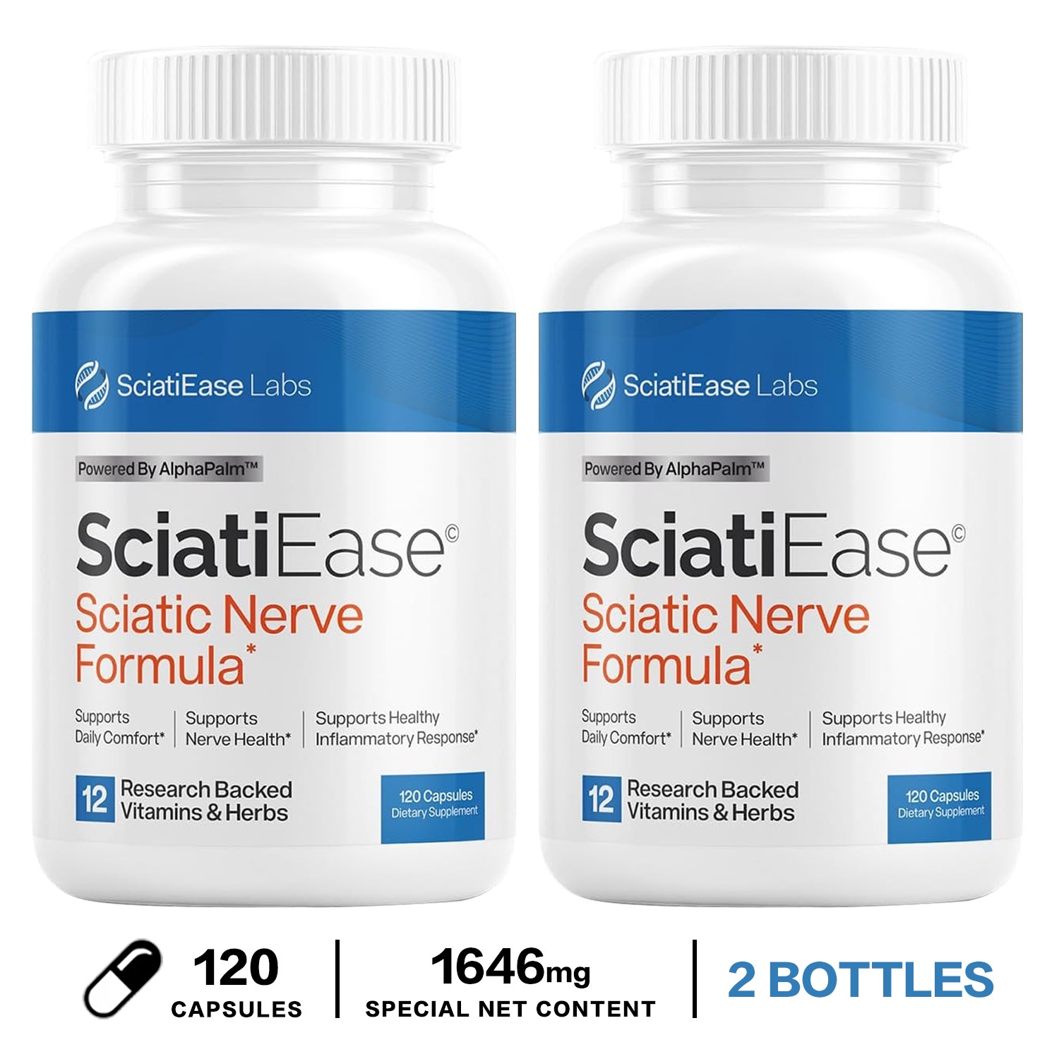 SciatiEase Labs Sciatic Nerve Formula- Build Muscle and Endurance, Improve Sleep