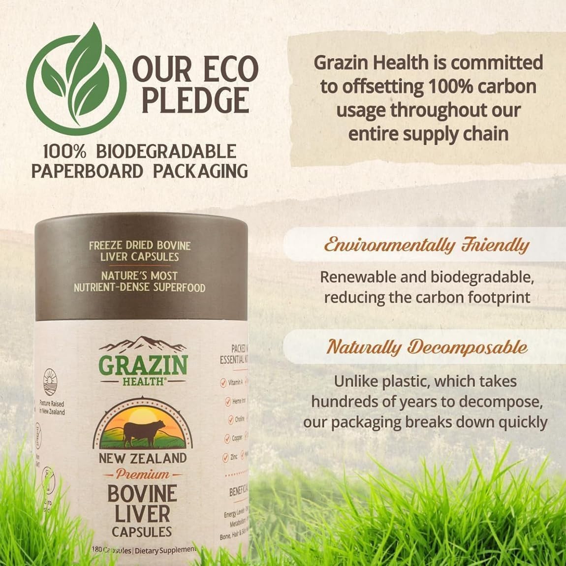 Grass Fed Beef Liver from New Zealand – Freeze Dried 3000mg per Serving