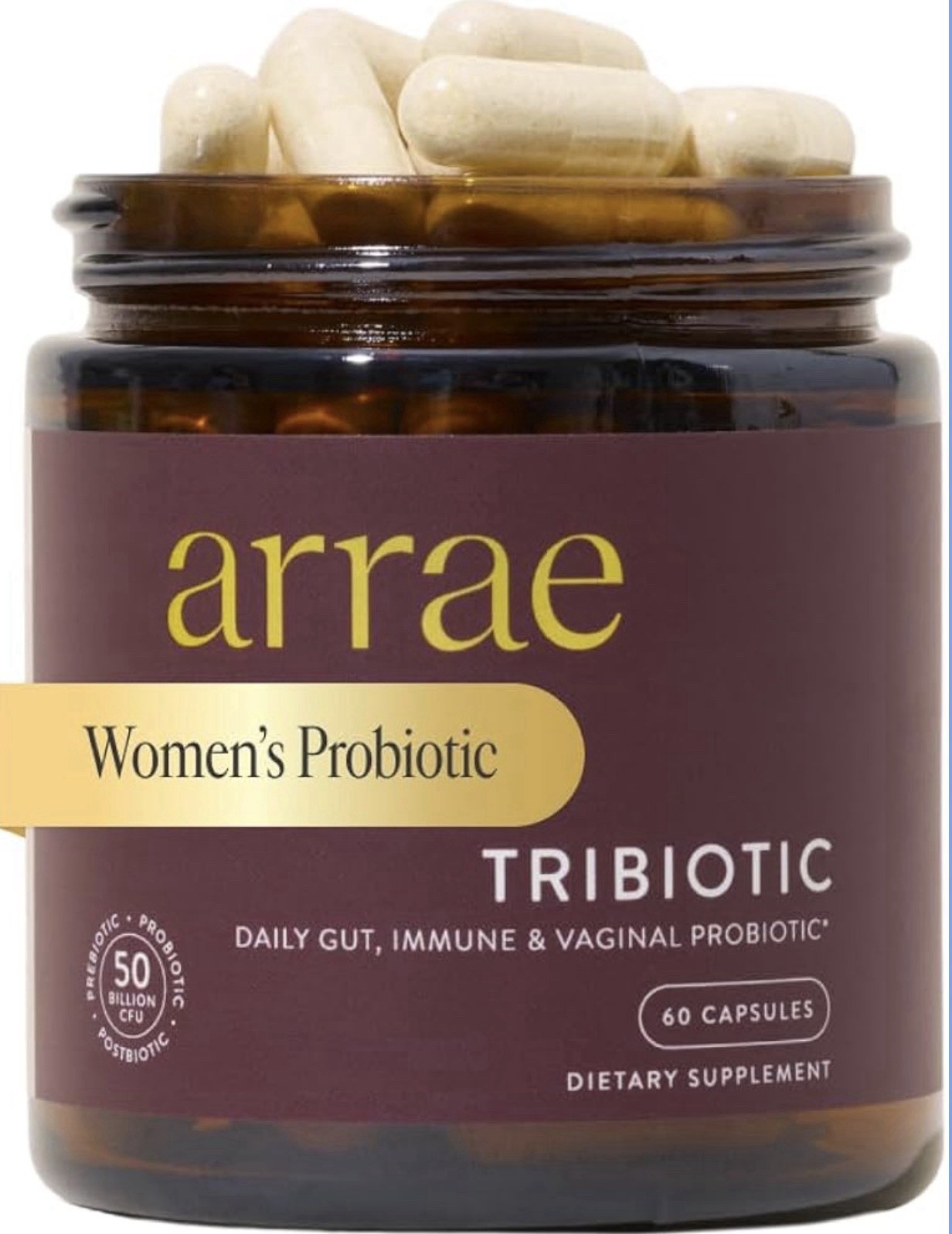 Arrae Tribiotic Probiotics for Women Support for Vaginal pH Balance Exp 09/26