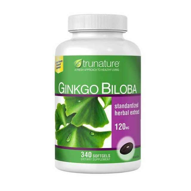 ✳️trunature GINKGO BILOBA 120mg, 340 softgels *** Support Memory *** EXP 05/26✳️