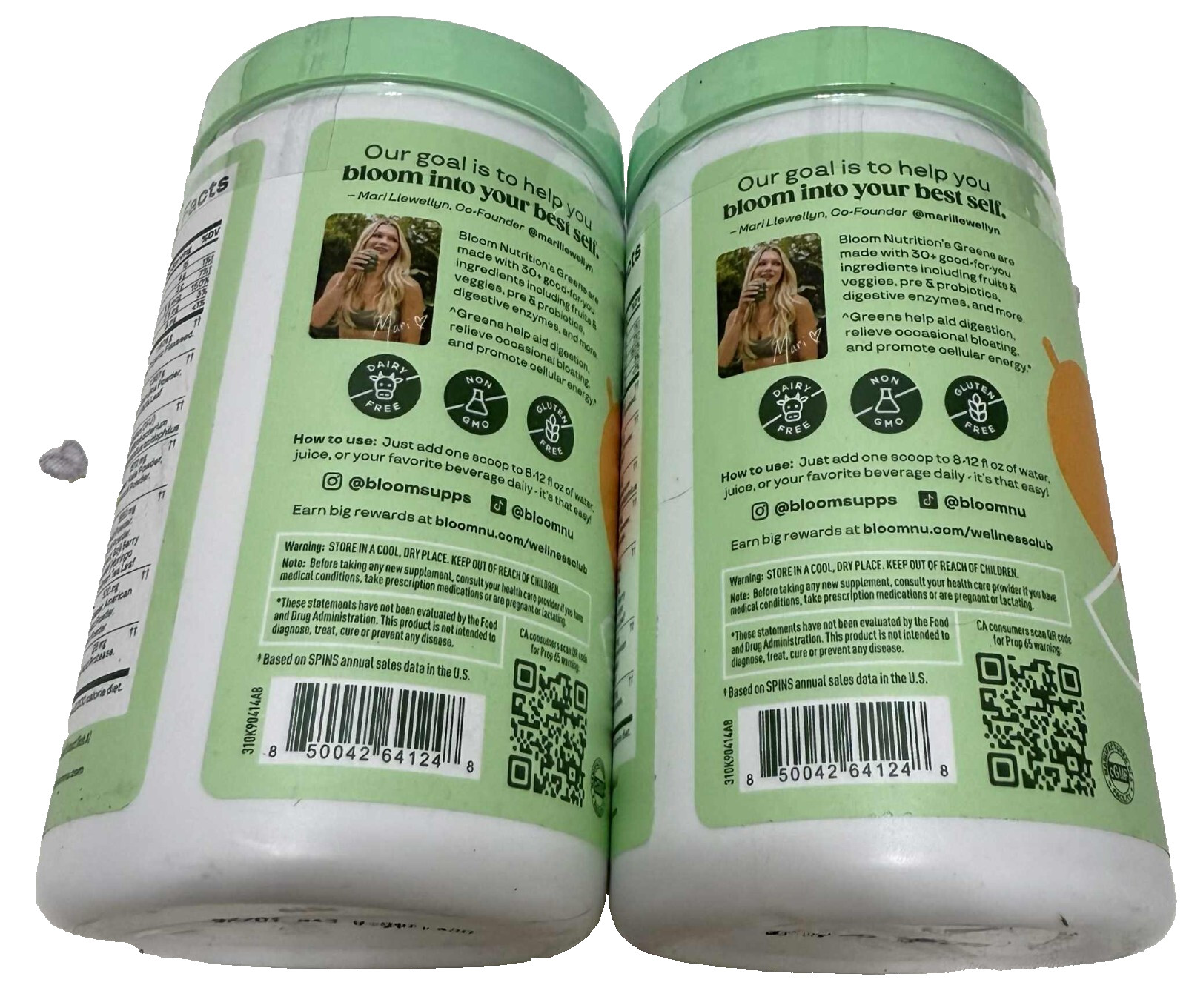 FOR 2 Bloom Nutrition Greens & Superfoods Mango 25 Servings EXP10/2026+ NEW