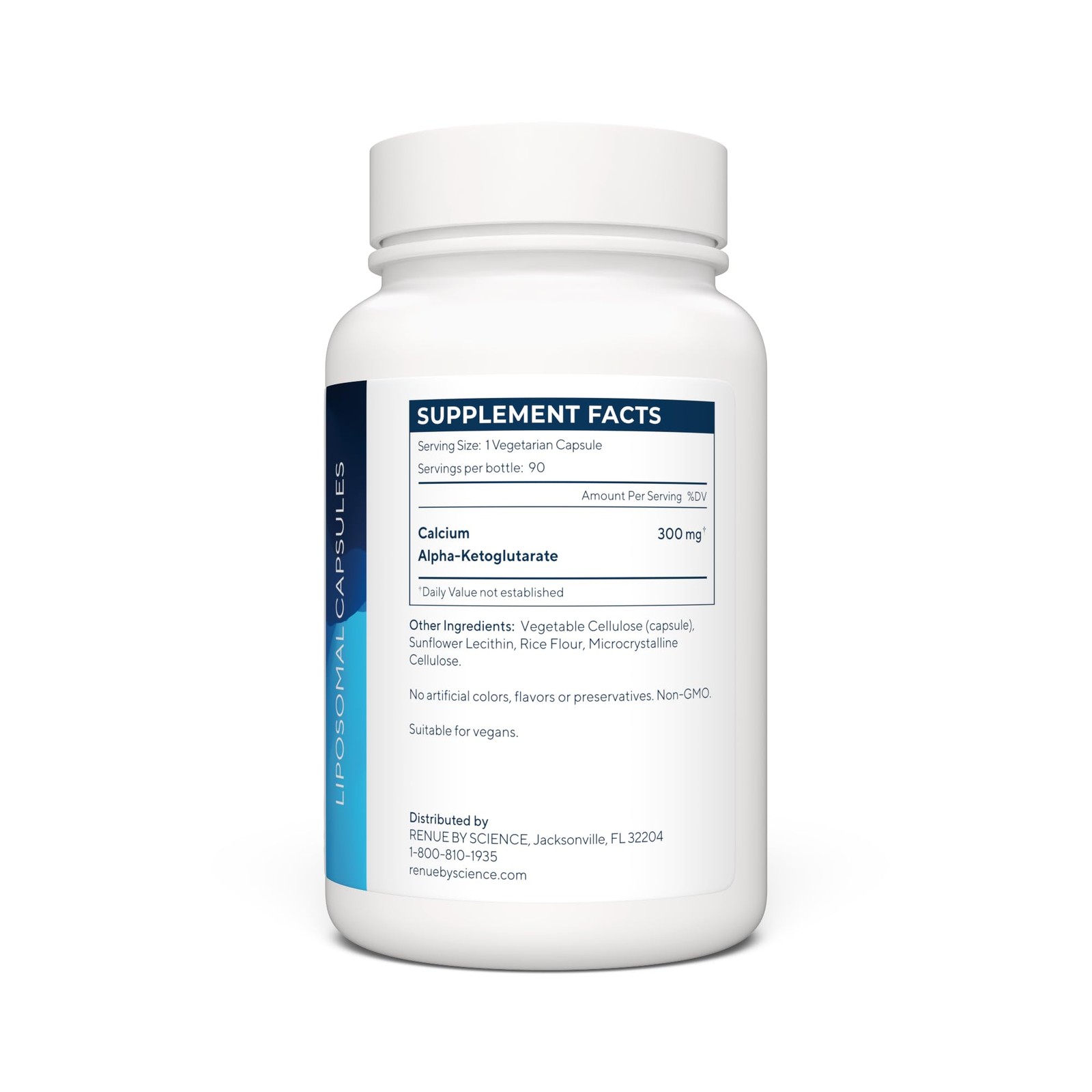 Renue By Science CA AKG Supplement | High Strength Liposomal Calcium AKG | 90 Ca