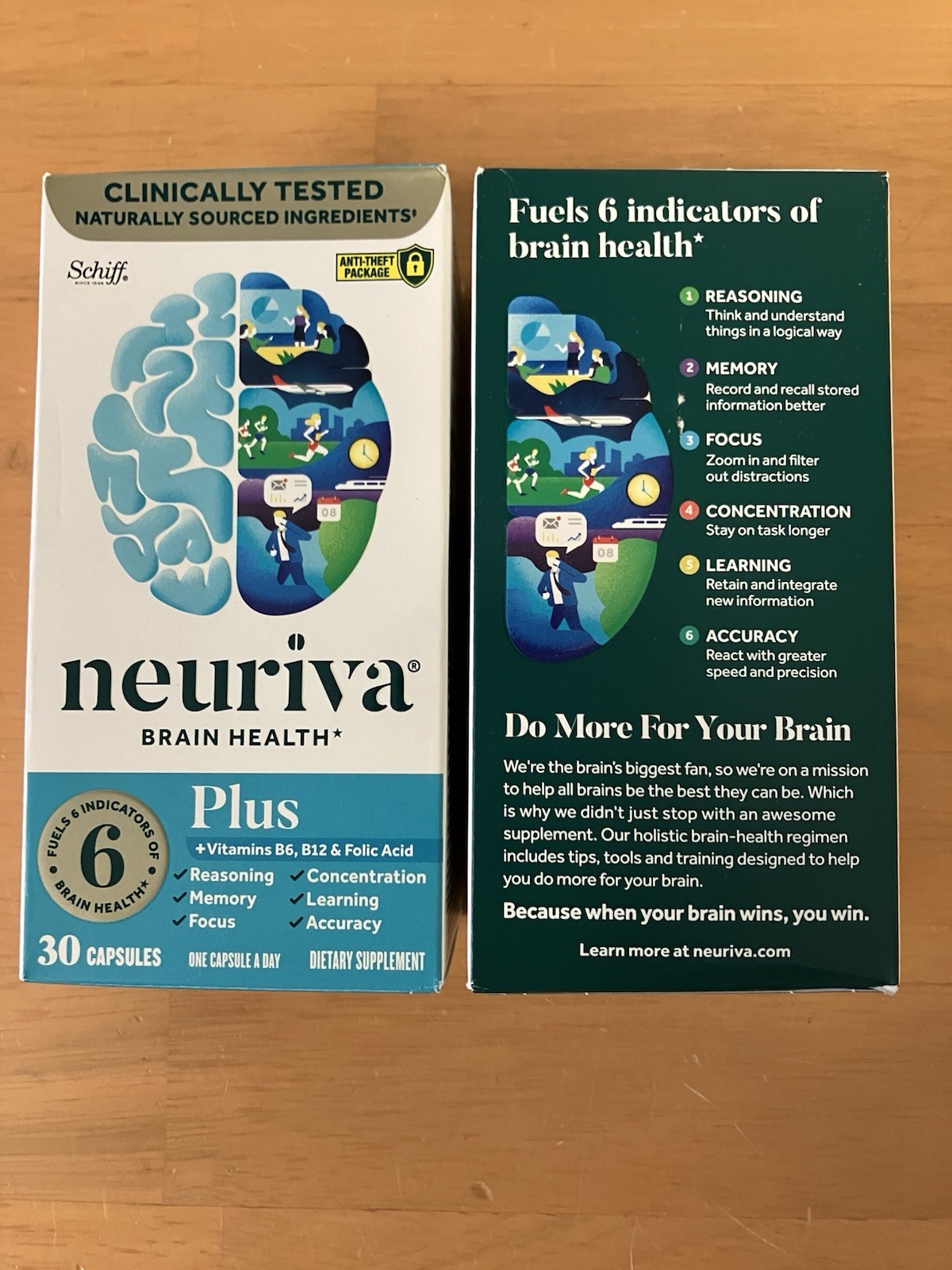 2-Pack Schiff Neuriva Brain Health Plus 30 Caps. ea. SHIPS FREE* Exp 08/2027