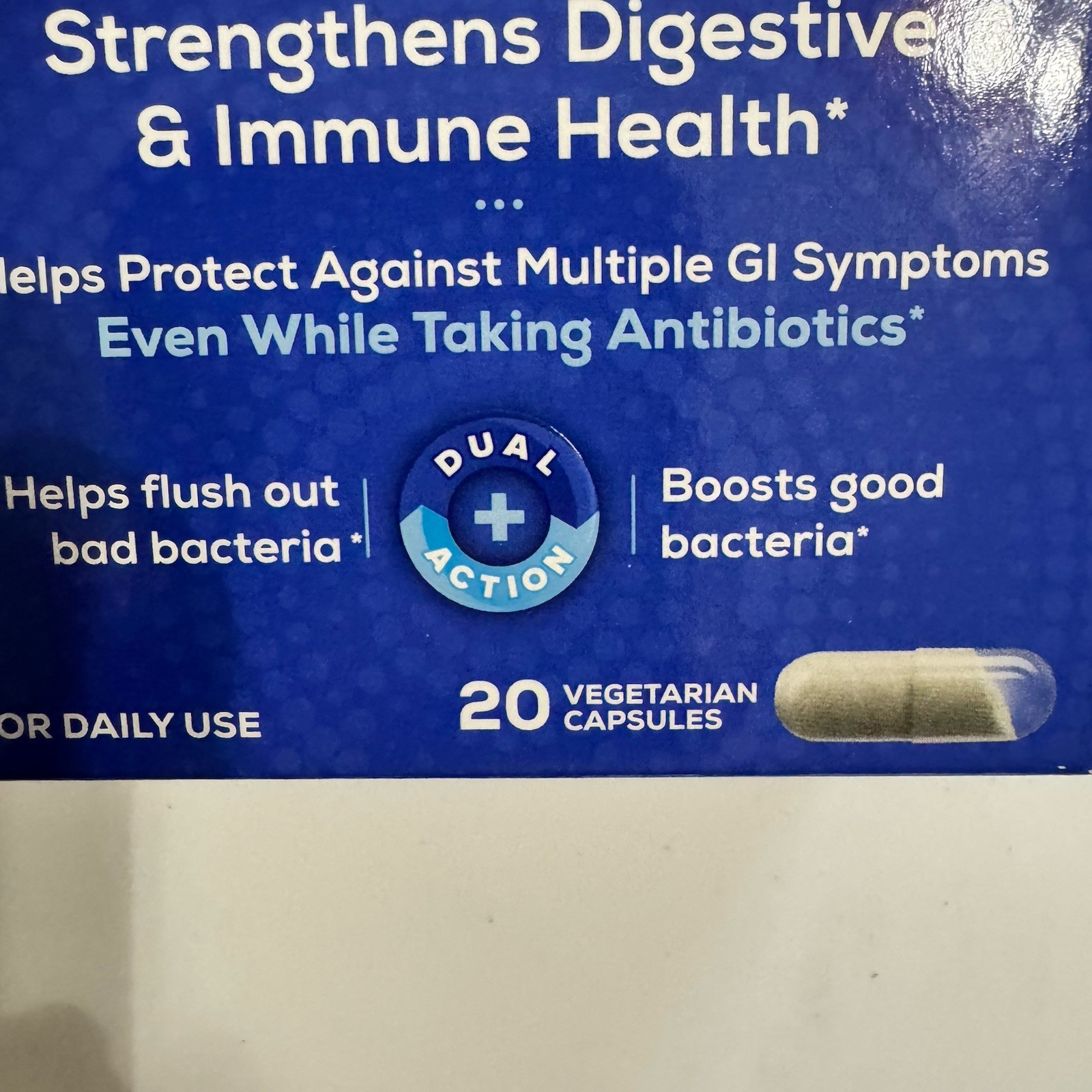 Florastor Dual Action Probiotic Supplement 20 Vegetarian Capsules Exp 3-2028 NEW