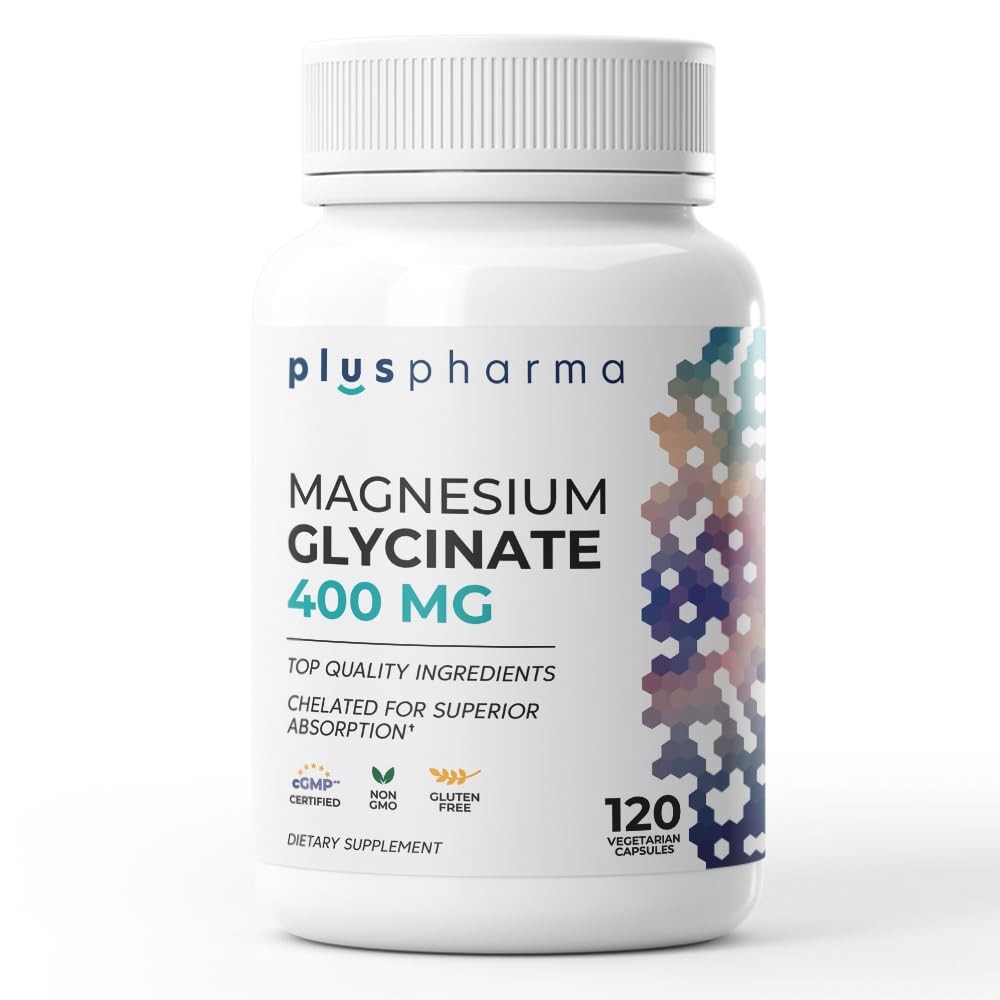 Magnesium Glycinate 400mg – 120 Veggie Capsules Chelated for Superior Absorption