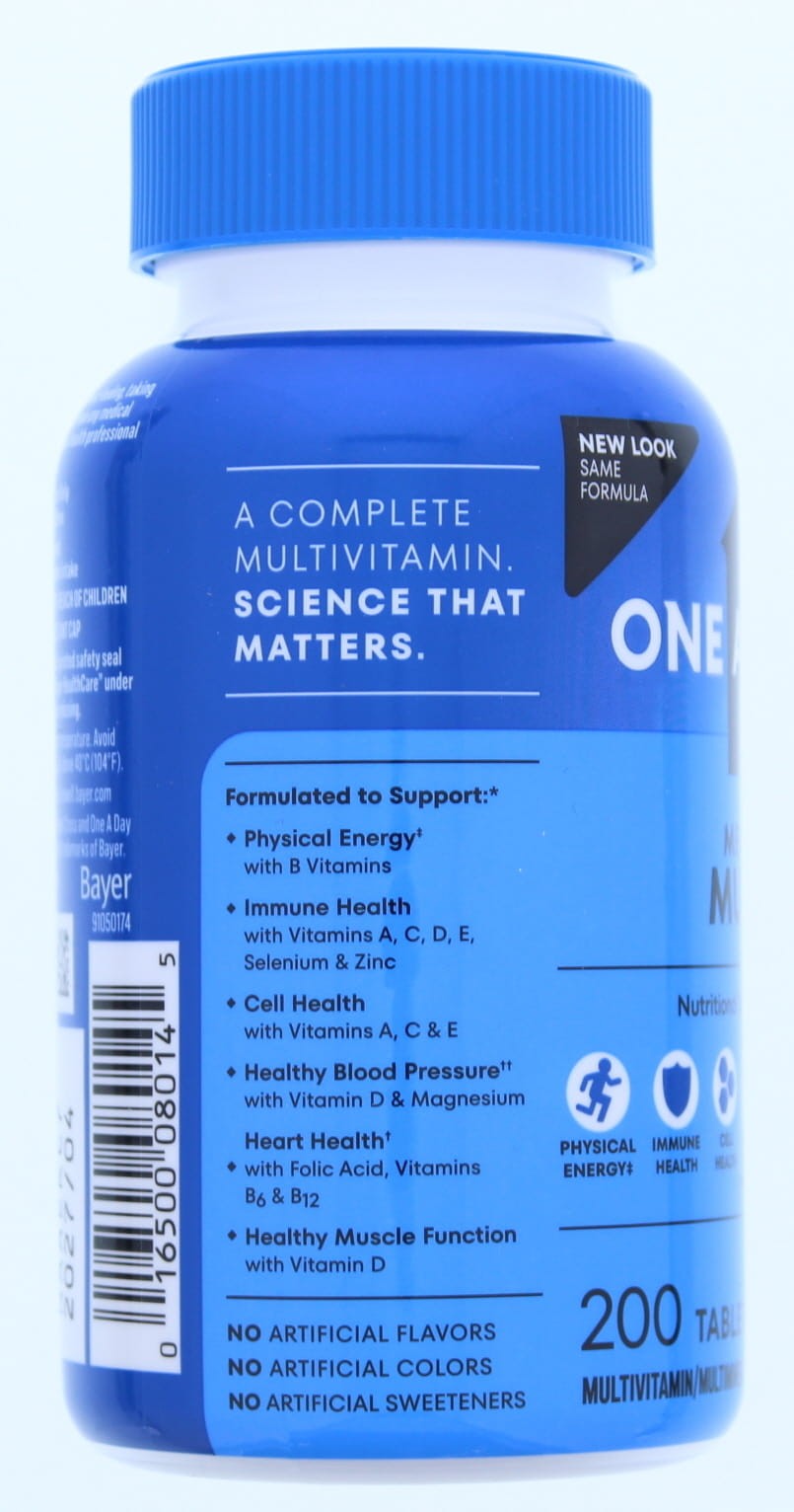 Men’s One A Day Multi Multimineral Supplement 200 Tablets 2 Pack
