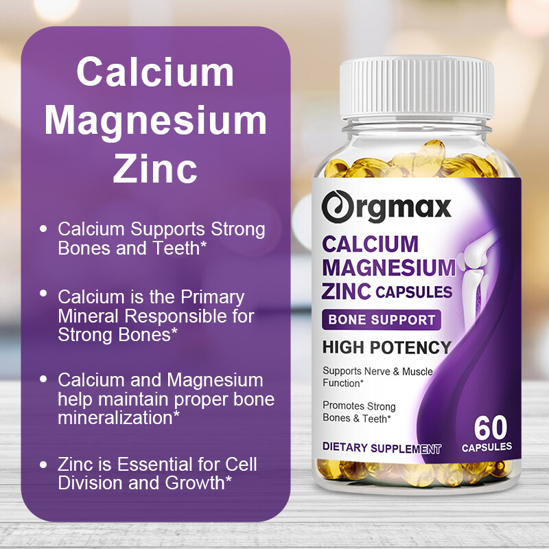 1-4Pack Zinc Calcium Magnesium & Vitamin D Supplement Bone Muscle Immune Support