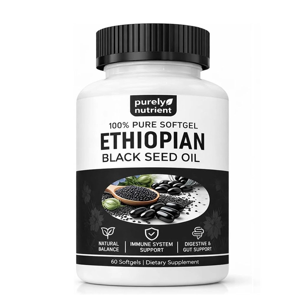 5x Ethiopian Black Seed Oil Softgels |4.64%Thymoquinone |Gluten-Free,60 capsules