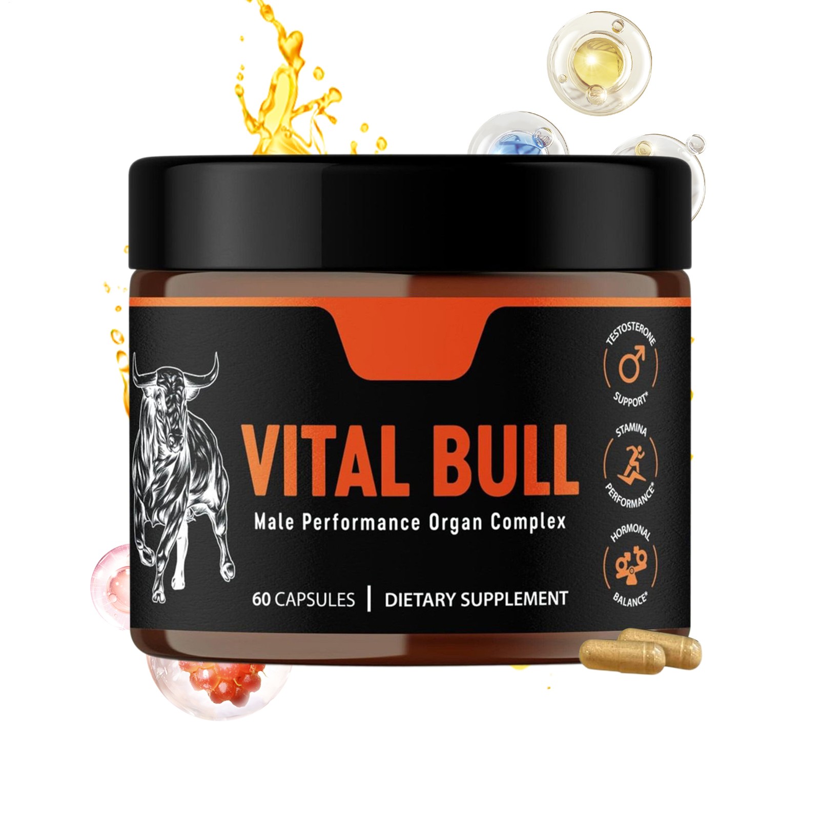 Men’s Daily Multi Nutrient Capsules, Whole Source Natural Dietary Supplement