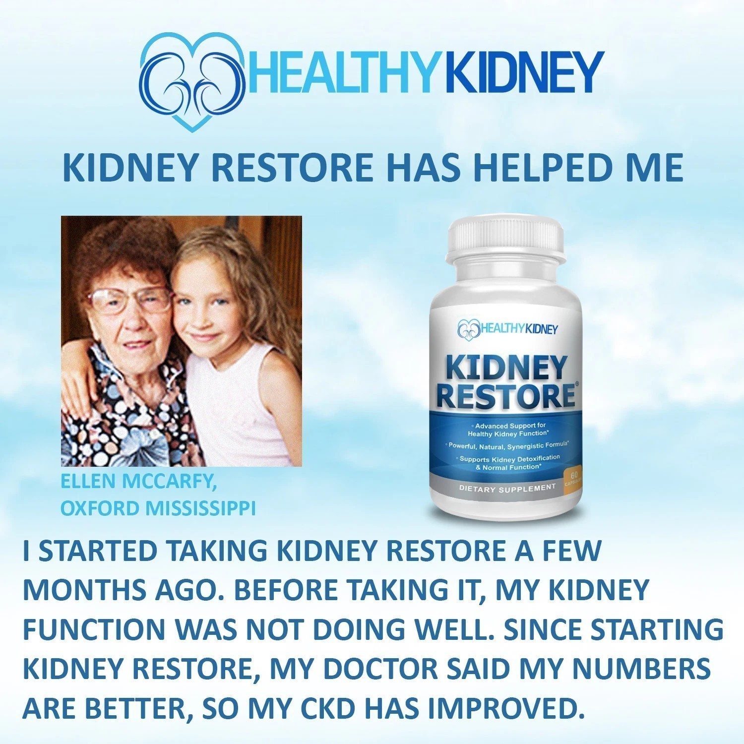 1 Pack Kidney Restore Support Detox Cleanse Complete Flush Natural Supplement US