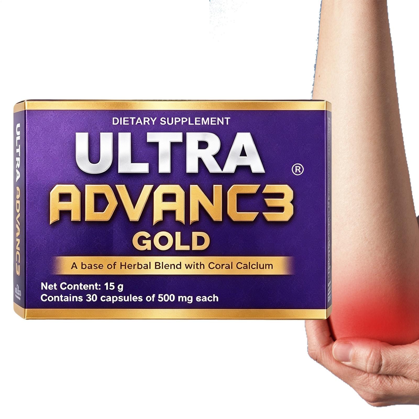 Ultra Advance3 Gold Pain Relief Joint Support All-in-One 30 Capsules