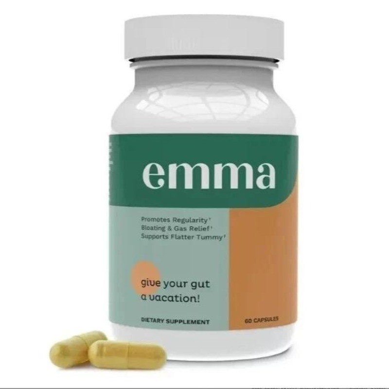 Emma Gut Health Capsules.Doctor-Recommended for Bloating Relief, 60 Count