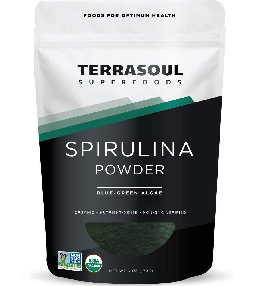 Terrasoul Superfoods Organic Spirulina Powder 6 Ounce Gluten Free Vegan Suppl…