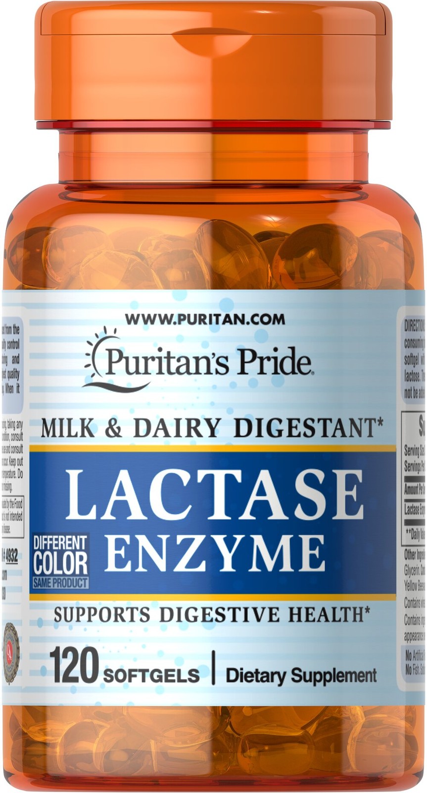 Puritan’s Pride Lactase Enzyme 125 mg – 120 Softgels