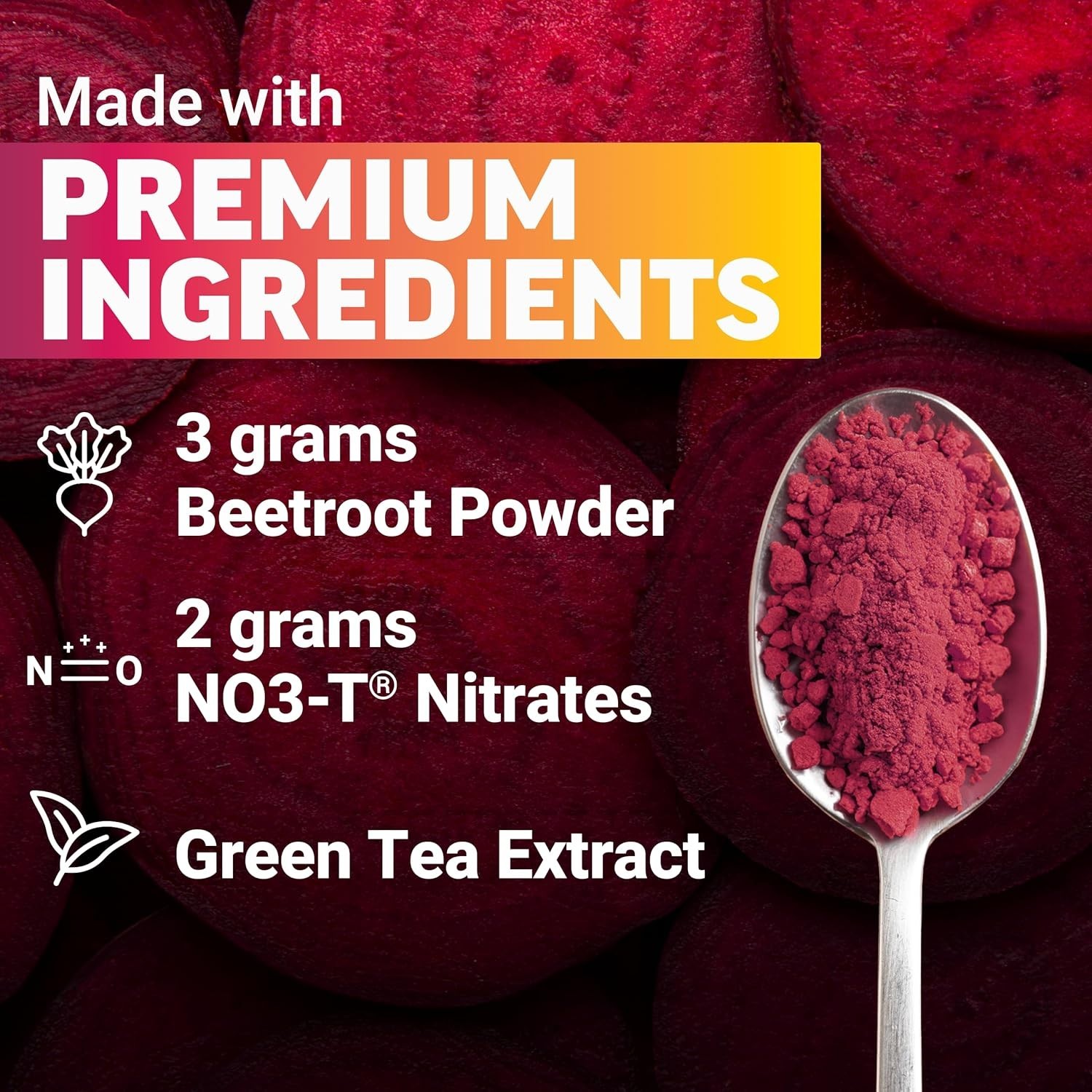 Nitric Oxide Boosting Beet Powder – Delicious Berry Lemonade Flavor, 30 Servings
