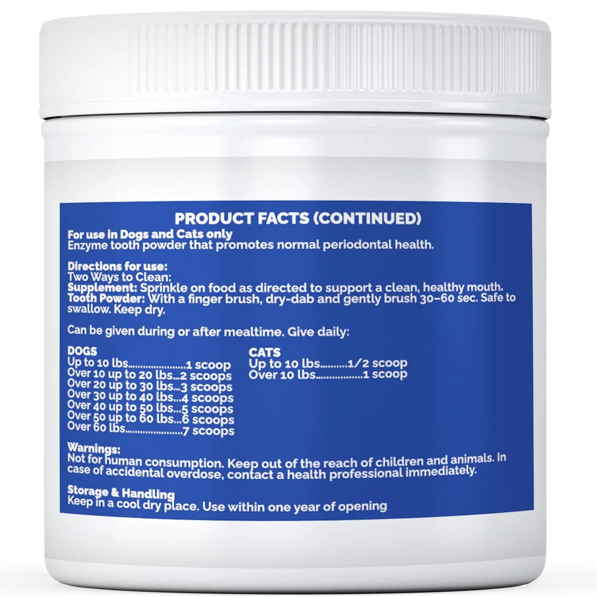 Periodontal Powder Support Cat & Dog Tooth Enzyme Oral Care, 200G