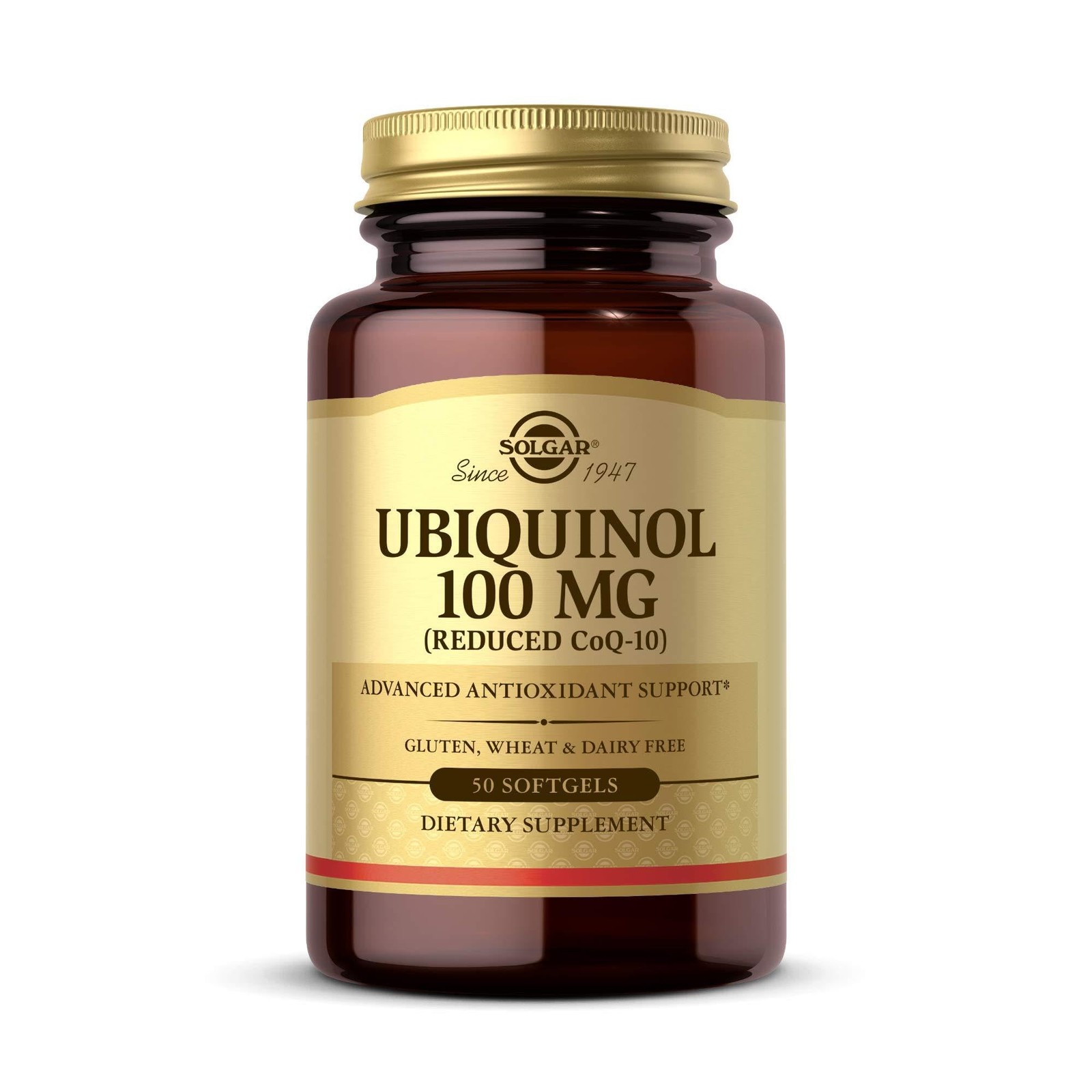 Solgar Ubiquinol 100 mg, 50 Softgels 50 Count (Pack of 1), Standard Packaging