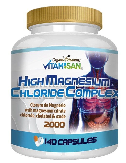 Triple Magnesium Complex 2000mg 140 capsules Organic Vitamins Vitamisan Citrate