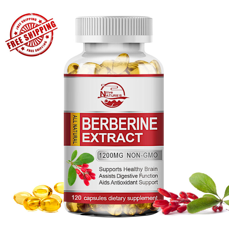 Berberine 1200mg – High Potency Berberine Capsules – 120PC – Blood Sugar Support
