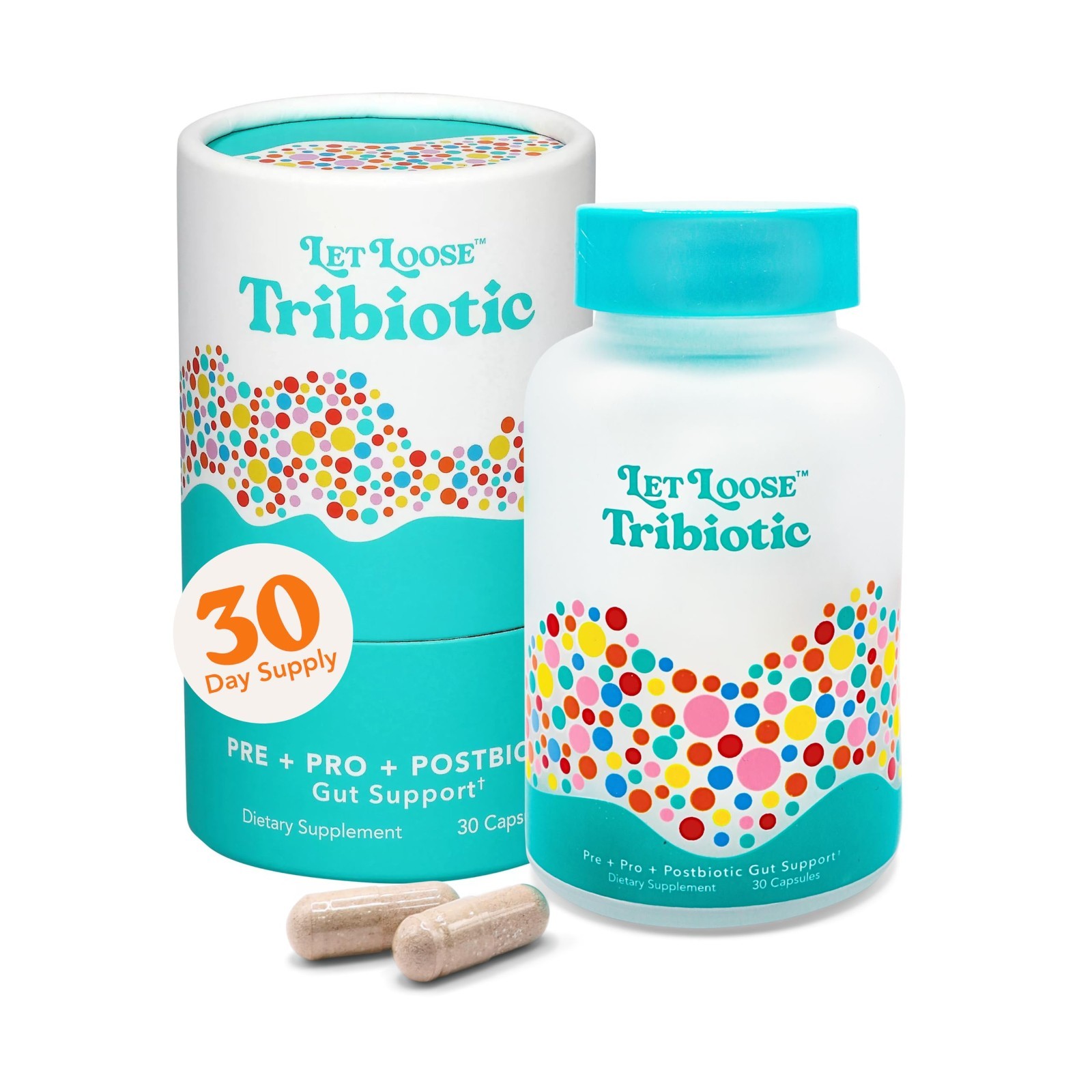 Probiotics Prebiotics Postbiotics – Daily Gut Health Pills (30 Count) for Digest