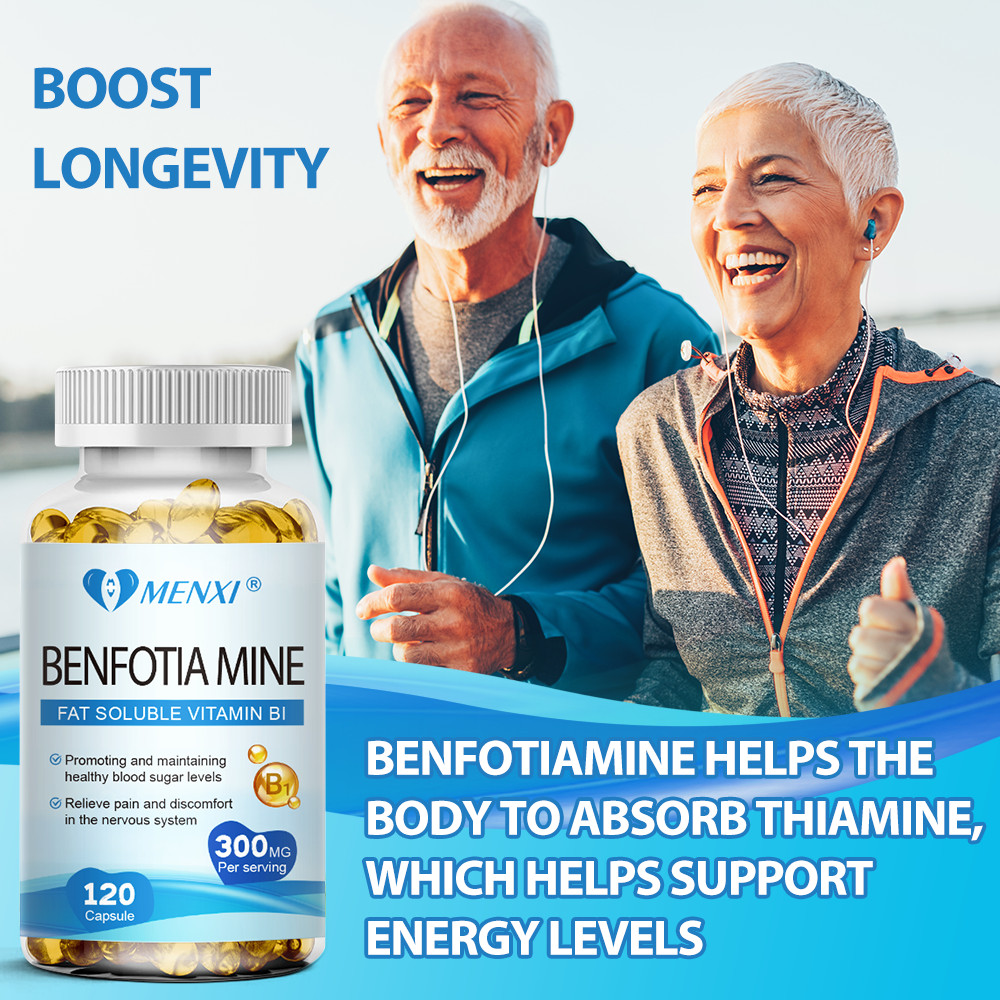 Benfotiamine 300mg 120Caps Vitamin B1 Benfotiamine Thiamine Fat-Soluble