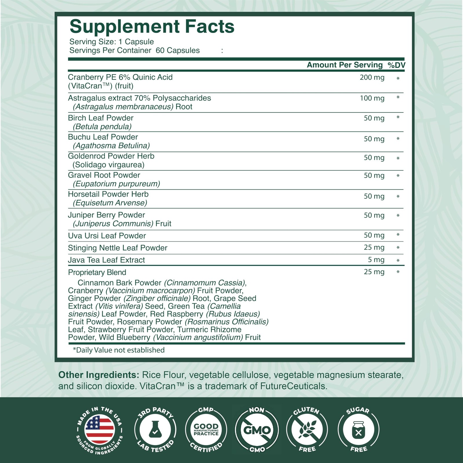 PurePremium Kidney Support Supplement – Cleanse 60 Count (Pack of 1)