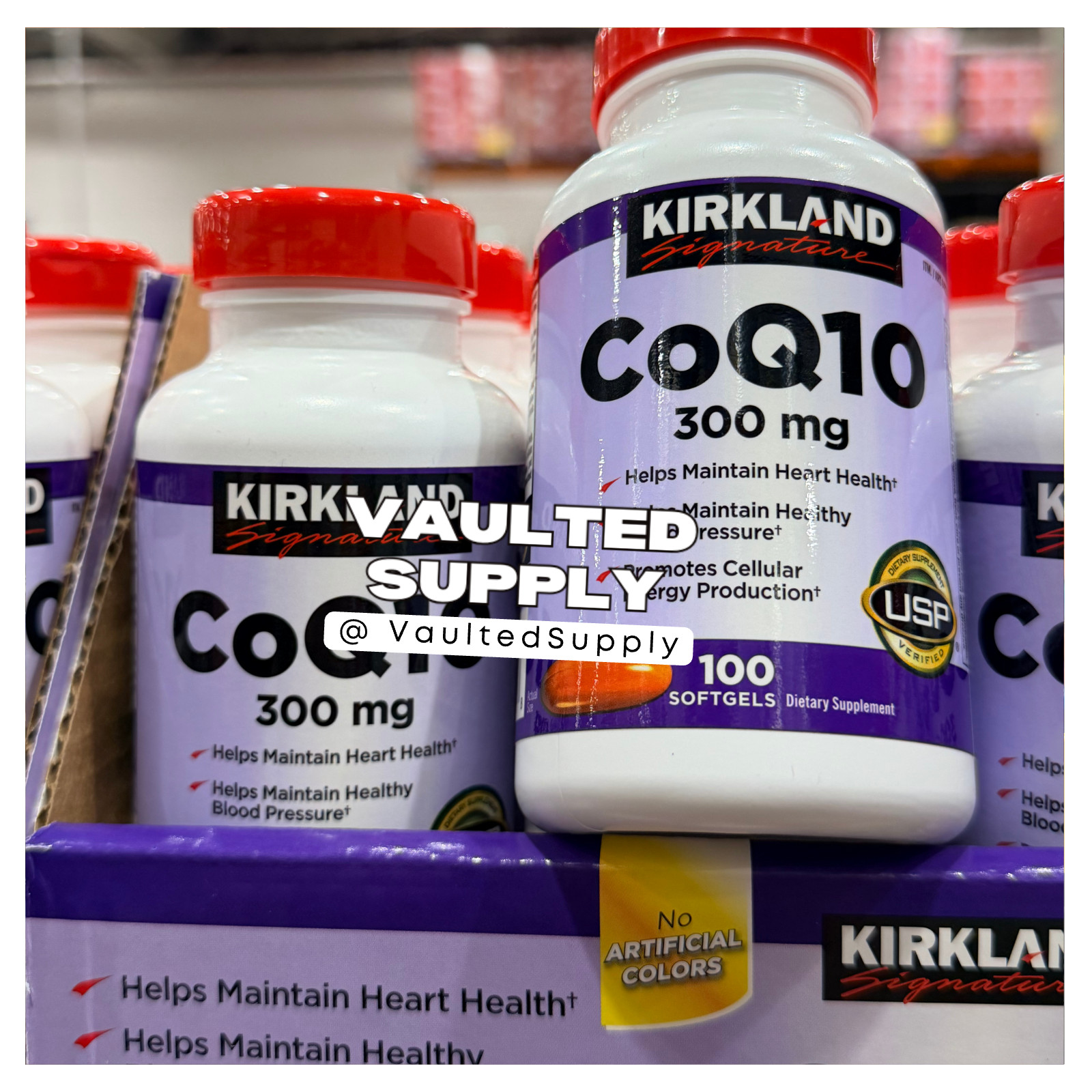 Kirkland Signature CoQ10 300mg 2 Pack 200 Softgels Heart Energy Support EXP 0527