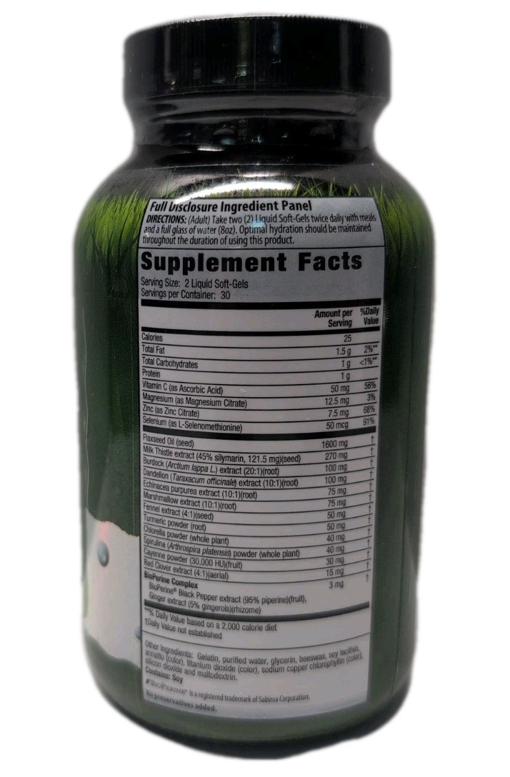 Liver Detox & Blood Refresh 60 Softgels By Irwin Naturals – 07/2026
