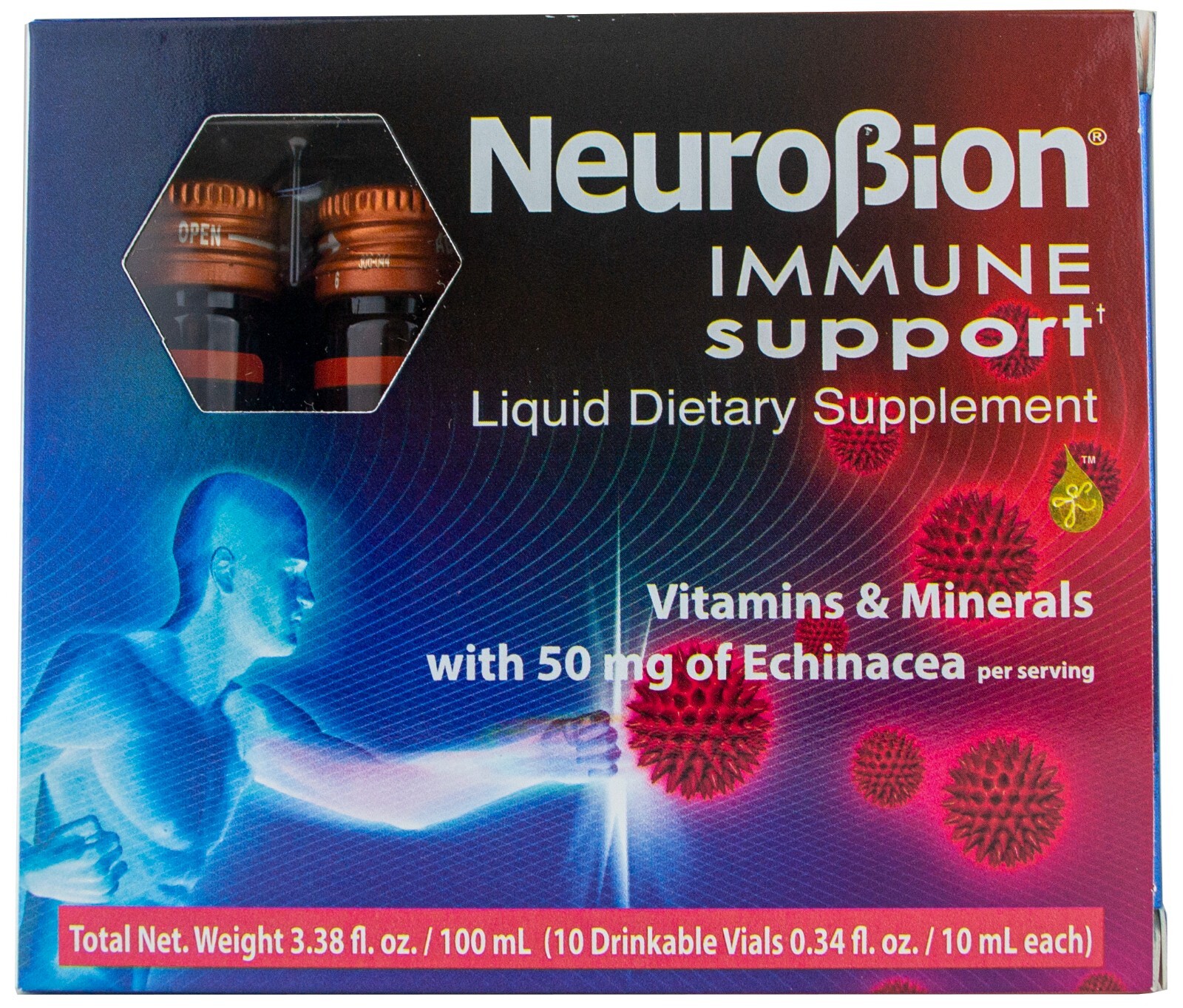 NEUROBION IMMUNE SUPPORT VITAMINS 10 Drinkable Vials, Exp. 09/2024