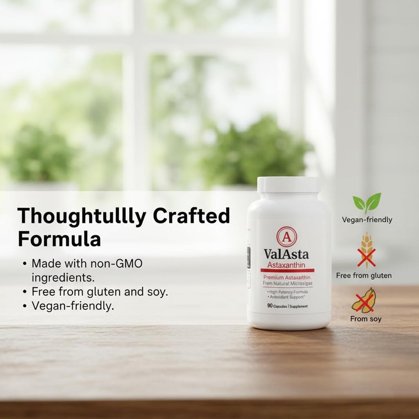35mg,ValAsta Astaxanthin ValAsta Liquid Astaxanthin Capsules,Vegan, Non-GMO, Eas