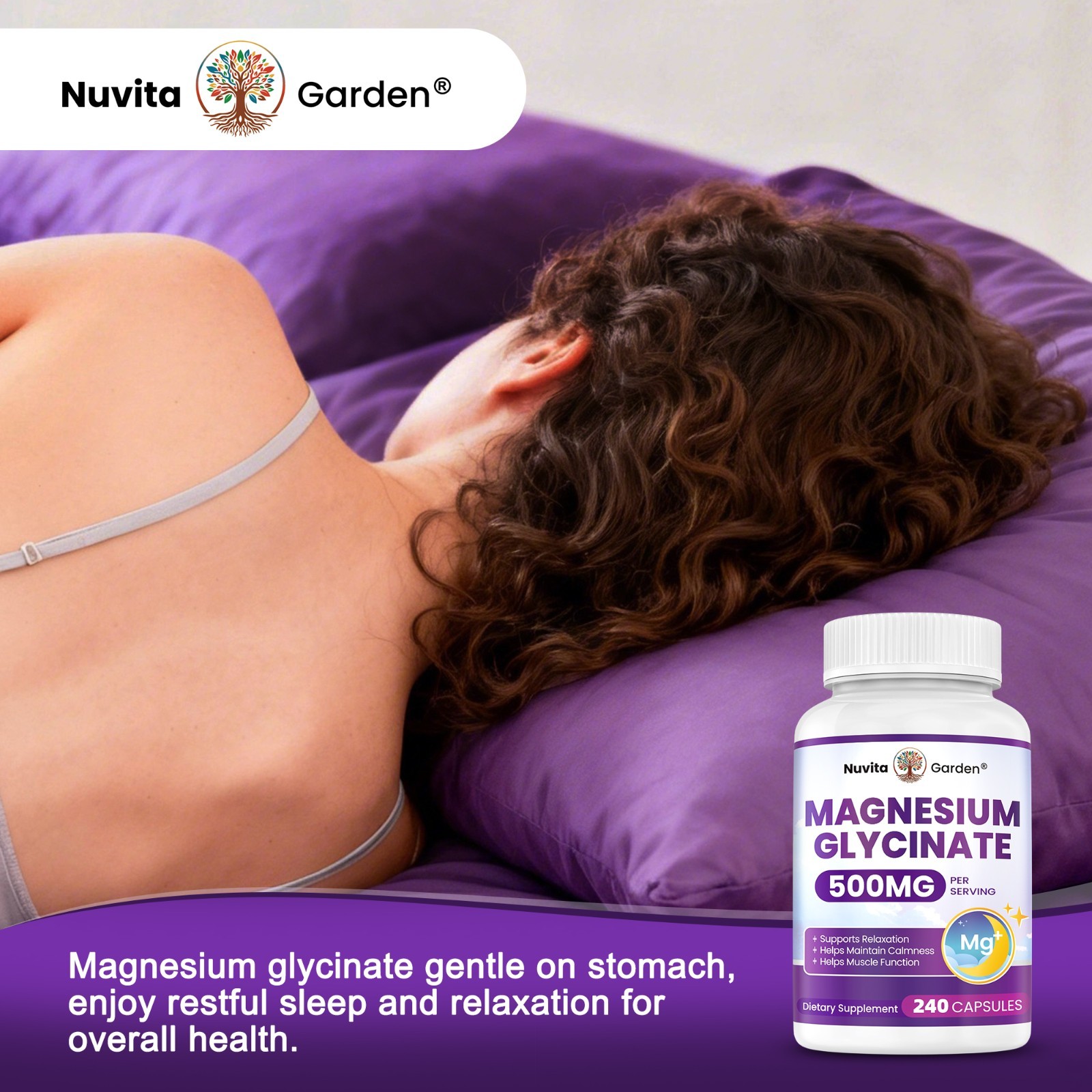 Magnesium Glycinate 500mg 240 Capsules – High Absorption Magnesium Supplement