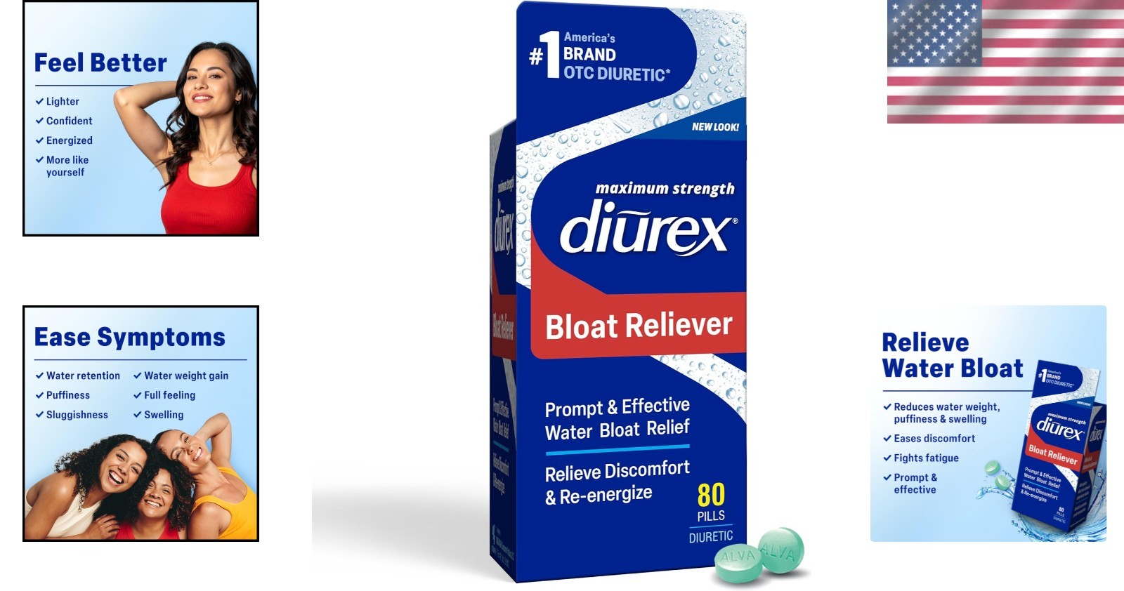 Trusted Ultra Water Pills – 80 Count – Safe & Effective for Puffiness & Fatigue