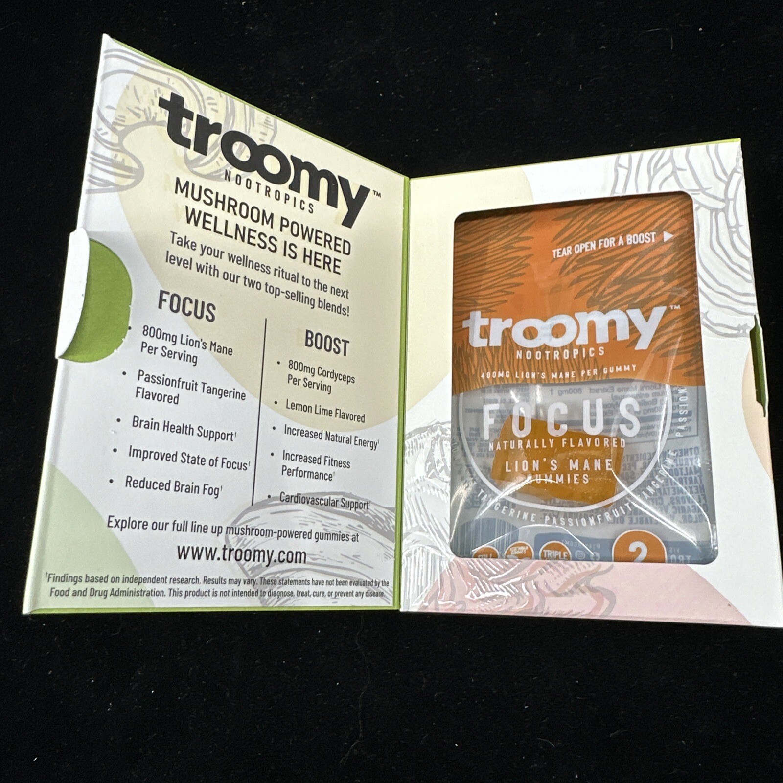 Troomy Nootropics Functional Mushroom Gummies (focus & Boost )